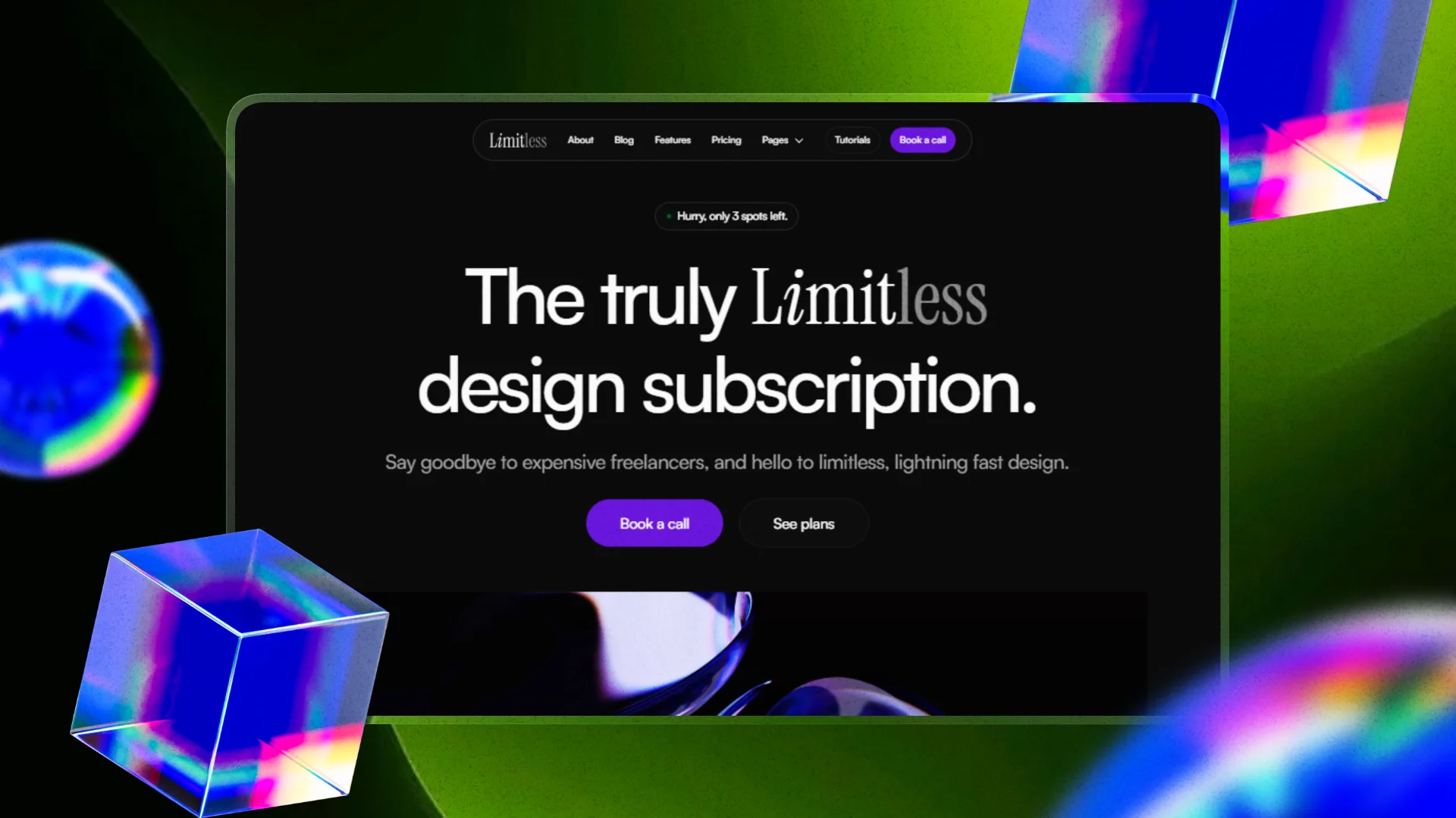 Framer Agency Website Case Study - Limitless Landing Page